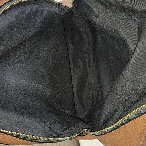 Men's Coach Brown/Black Pebble Leather Backpack F37802 - Picture 11 of 16